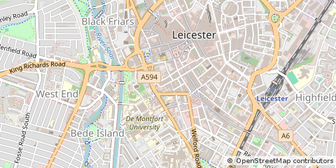Map of Leicester
