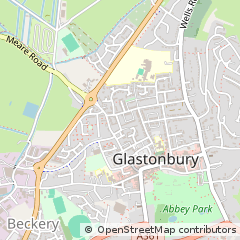Map of Glastonbury, Somerset