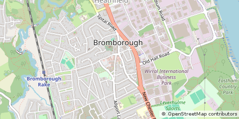 Map of Bromborough, Wirral