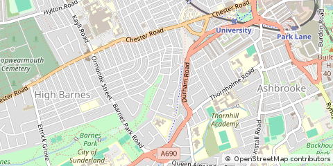 Map of Sunderland