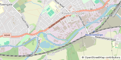 Map of Dewsbury, West Yorkshire