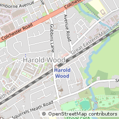 Map of Romford, Essex