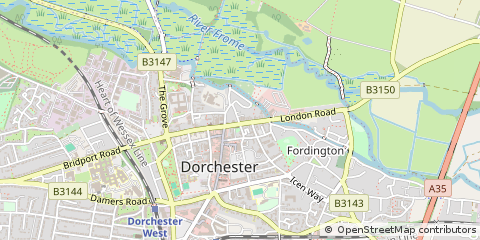 Map of Dorchester, Dorset