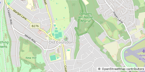 Map of Coulsdon, Surrey