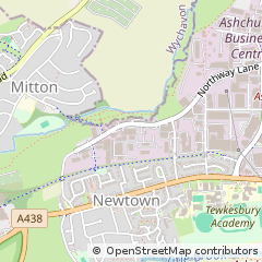 Map of Tewkesbury, Glos