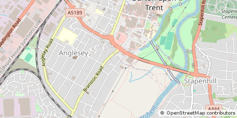 Map of Burton Upon Trent, Staffordshire
