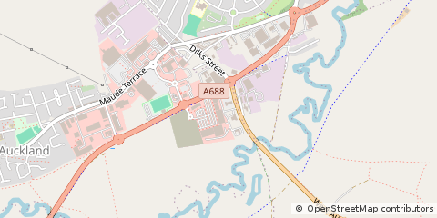 Map of Bishop Auckland, CO. Durham