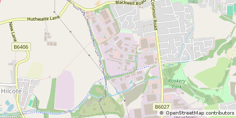 Map of Sutton in Ashfield, Nottinghamshire