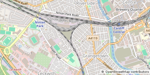 Map of Cardiff
