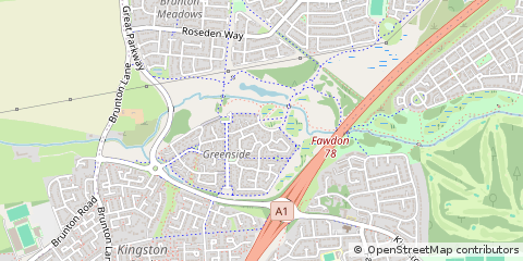 Map of Newcastle Upon Tyne, Tyne and Wear