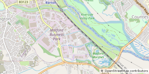 Map of Exeter, Devon