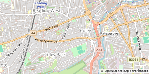 Map of Reading, Berkshire