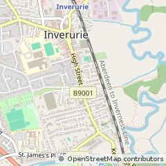 Map of Inverurie, Aberdeenshire