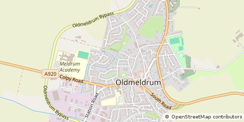 Map of Oldmeldrum, Grampian