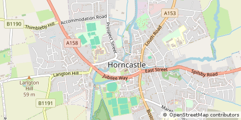 Map of Horncastle, Lincolnshire