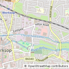 Map of Worksop, Nottinghamshire