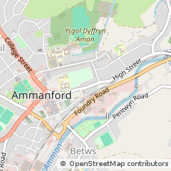 Map of Ammanford, Carmarthenshire