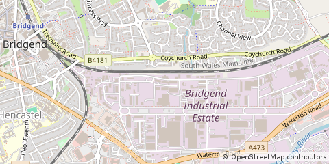 Map of Bridgend