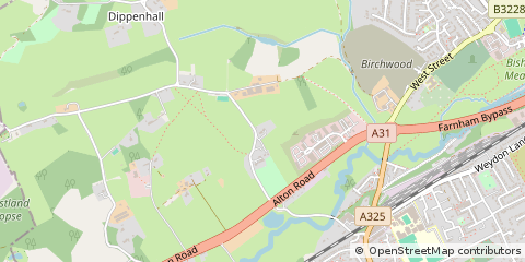 Map of Farnham, Surrey