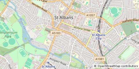 Map of ST Albans, Hertfordshire