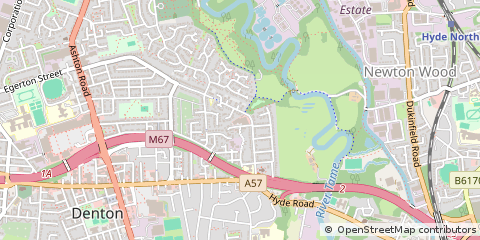 Map of Manchester, Lancashire