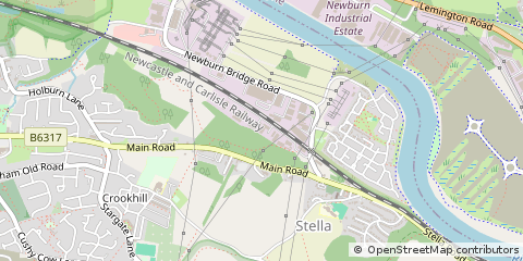 Map of Blaydon on Tyne, Newcastle Upon Tyne