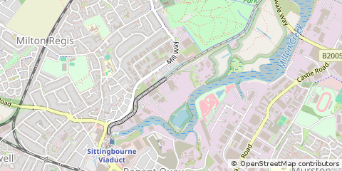 Map of Sittingbourne, Kent