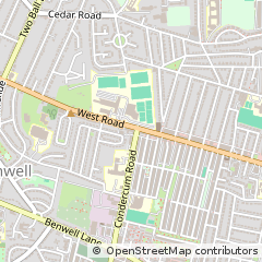 Map of Newcastle Upon Tyne, Tyne and Wear