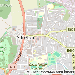 Map of Alfreton, Derbyshire