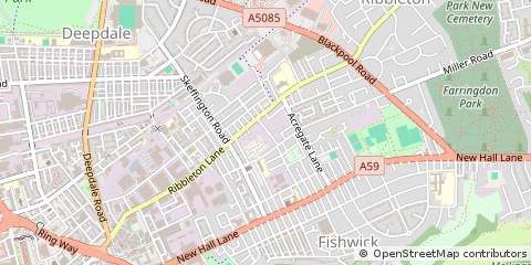 Map of Preston, Lancashire