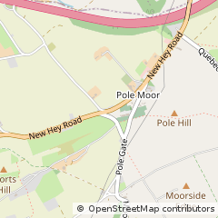 Map of Huddersfield, West Yorkshire