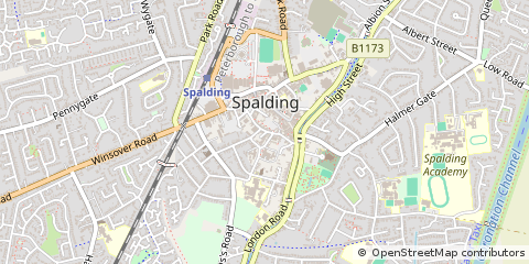 Map of Spalding, Lincolnshire