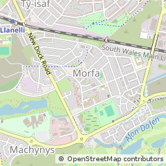 Map of Llanelli, Dyfed