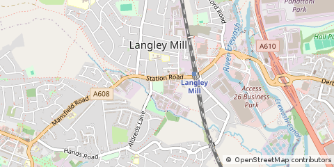 Map of Nottingham, Nottinghamshire