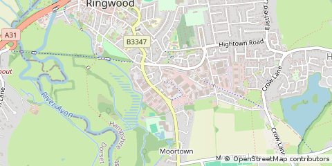 Map of Ringwood, Hampshire