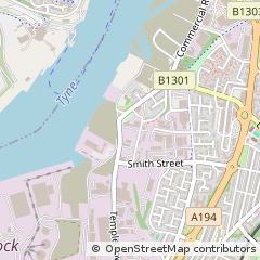 Map of South Shields, Tyne & Wear