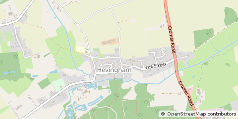 Map of Hevingham, Norfolk