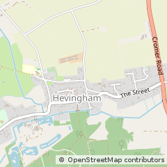 Map of Hevingham, Norfolk