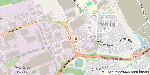 Map of Corby, Northamptonshire