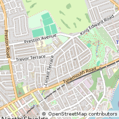 Map of North Shields, Tyne and Wear