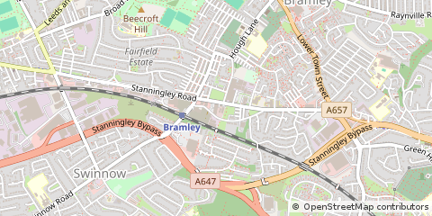 Map of Leeds, West Yorkshire