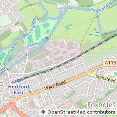 Map of Hertford, Hertfordshire