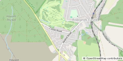 Map of Rowland's Castle, Hampshire