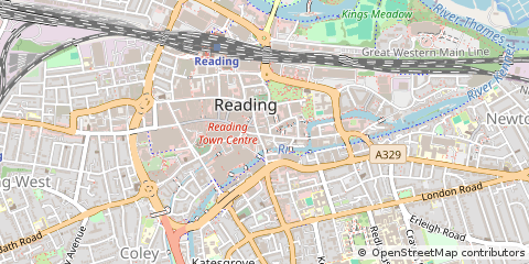 Map of Reading, Berkshire