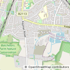 Map of Burgess Hill, West Sussex
