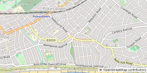 Map of Bournemouth, Dorset