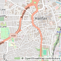 Map of Halifax, West Yorkshire