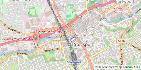 Map of Stockport, Cheshire