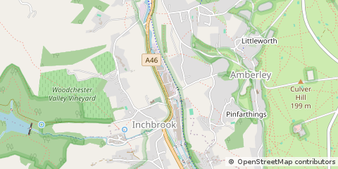 Map of Woodchester Stroud, Gloucestershire