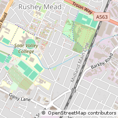 Map of Leicester, Leicestershire